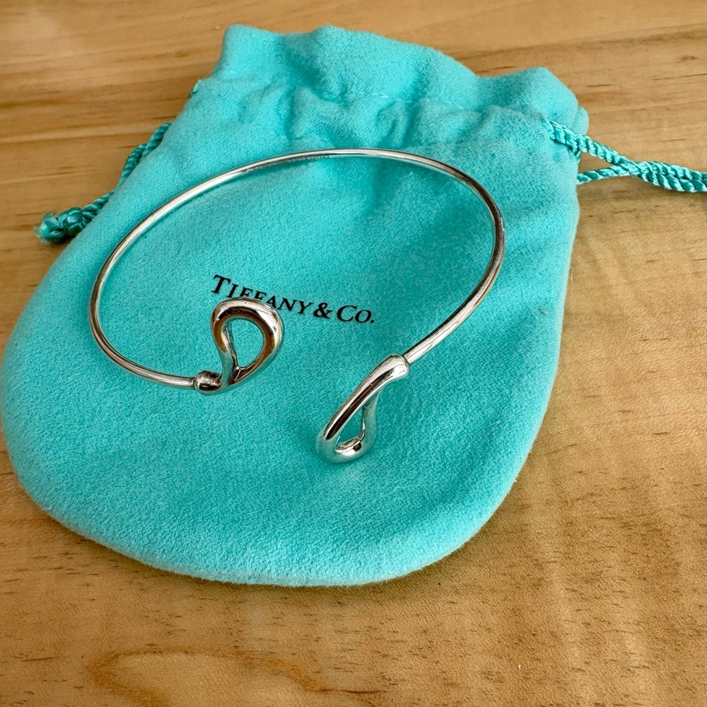 Tiffany & Co. Sterling Silver Elsa Peretti Open Teardrop Bracelet Vintage - Picture 2 of 6